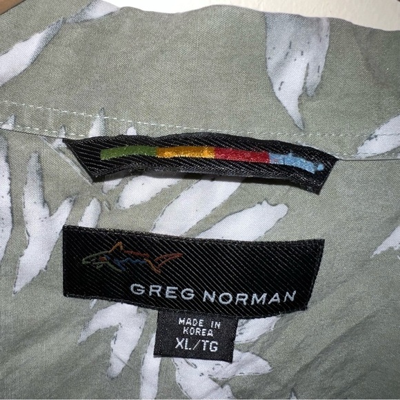 Greg Norman Sage Green Short Sleeve Button Down Shirt Size XL - Picture 5 of 7